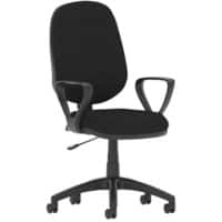 Dynamic Permanent Contact Backrest Task Operator Chair Loop Arms Eclipse Plus I Black Seat High Back