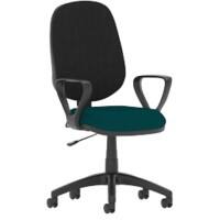 dynamic Eclipse I Operator Chair Permanent Contact Fabric Fixed Armrest Black, Maringa Teal 120 kg Eclipse I 600 x 600 x 1,010 mm