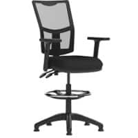 Dynamic Permanent Contact Backrest Task Operator Chair Height Adjustable Arms Eclipse II Black Back, Black Seat High Back