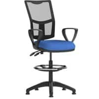 Dynamic Permanent Contact Backrest Task Operator Chair Loop Arms Eclipse II Blue Seat High Back