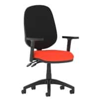 dynamic Eclipse II Operator Chair Permanent Contact Fabric Height-Adjustable Armrest Black, Red 120 kg Eclipse Plus III 600 x 600 x 970 mm