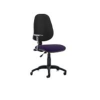 Dynamic Permanent Contact Backrest Task Operator Chair Height Adjustable Arms Eclipse I Black Back, Tansy Purple Seat High Back