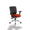 Dynamic Independent Seat & Back Task Operator Chair Height Adjustable Arms Chiro Black Back, Tabasco Red Seat Medium Back