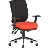 Dynamic Independent Seat & Back Task Operator Chair Height Adjustable Arms Chiro Black Back, Tabasco Red Seat Medium Back