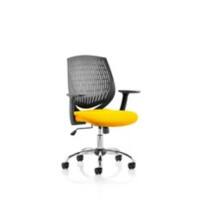 dynamic Dura Operator Chair Basic Tilt Fabric Fixed Armrest Height-adjustable Seat Black, Canary Yellow 110 kg Dura 640 x 600 x 920 mm