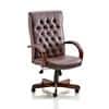 Dynamic Tilt & Lock Executive Chair Fixed Arms Chesterfield Burgundy Back, Burgundy Seat High Back