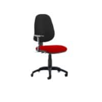 Dynamic Independent Seat & Back Task Operator Chair Height Adjustable Arms Eclipse Plus III Black Back, Tabasco Red Seat High Back