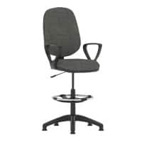 Dynamic Basic Tilt Task Operator Chair Loop Arms Eclipse II Charcoal Seat High Back