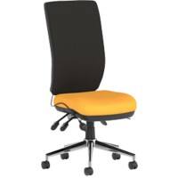 Dynamic Independent Seat & Back Task Operator Chair Without Arms Chiro Black Back, Senna Yellow Seat High Back