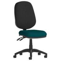 Dynamic Tilt & Lock Task Operator Chair Without Arms Eclipse Plus II Black Back, Maringa Teal Seat High Back