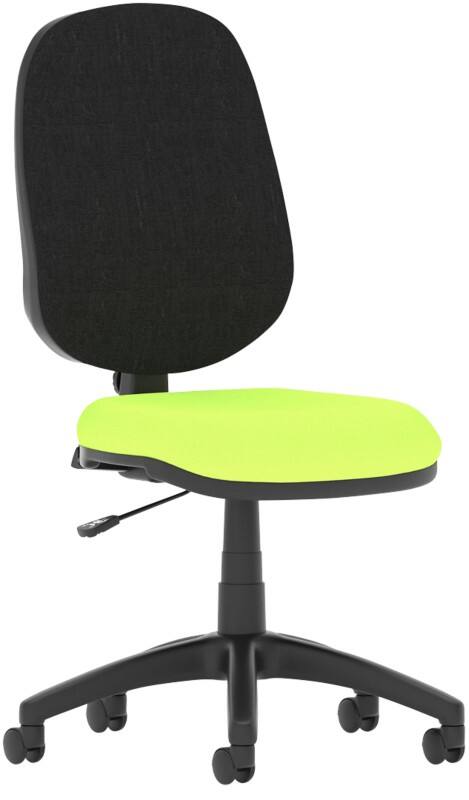 Dynamic Permanent Contact Backrest Task Operator Chair Without Arms Eclipse I Black Back, Myrrh Green Seat High Back