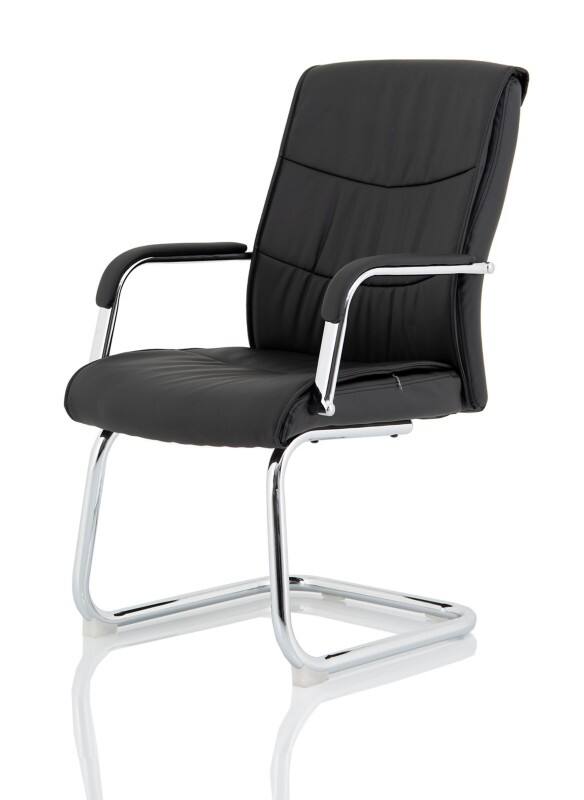 dynamic Visitor Chair Basic Tilt Fabric Fixed Armrest Black, Chrome 120 kg Carter Cantilever 580 x 580 x 985 mm