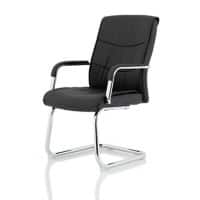 dynamic Visitor Chair Basic Tilt Fabric Fixed Armrest Black, Chrome 120 kg Carter Cantilever 580 x 580 x 985 mm