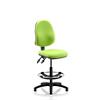 Dynamic Permanent Contact Backrest Task Operator Chair Without Arms Eclipse II Myrrh Green Seat High Back
