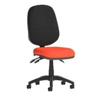 Dynamic Independent Seat & Back Task Operator Chair Without Arms Eclipse Plus III Black Back, Tabasco Red Seat High Back