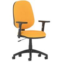 dynamic Eclipse I Operator Chair Permanent Contact Fabric Height-Adjustable Armrest Canary Yellow 120 kg Eclipse I 600 x 600 x 1,010 mm