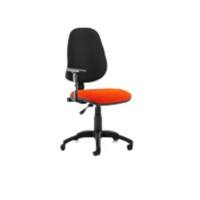 Dynamic Permanent Contact Backrest Task Operator Chair Height Adjustable Arms Eclipse I Black Back, Tabasco Red Seat High Back