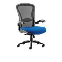 dynamic Houston Heavy Duty Chair Synchro Tilt Mesh Fabric Height-Adjustable Armrest Black, Blue 205 kg Houston 750 x 720 x 1,120 mm