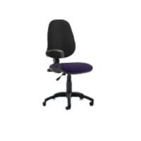 Dynamic Permanent Contact Backrest Task Operator Chair Loop Arms Eclipse I Black Back, Tansy Purple Seat High Back