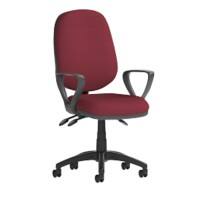 dynamic Eclipse III Operator Chair Permanent Contact Fabric Fixed Armrest Red 120 kg Eclipse Plus III 600 x 600 x 970 mm