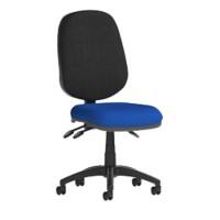 Dynamic Independent Seat & Back Task Operator Chair Without Arms Eclipse Plus III Black Back, Stevia Blue Seat High Back