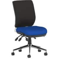 Dynamic Independent Seat & Back Task Operator Chair Without Arms Chiro Black Back, Stevia Blue Seat Medium Back