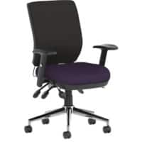 Dynamic Independent Seat & Back Task Operator Chair Height Adjustable Arms Chiro Black Back, Tansy purple Seat Medium Back