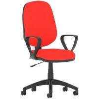 Dynamic Permanent Contact Backrest High Back Task Operator Chair Loop Arms Eclipse I Bergamot Cherry Seat