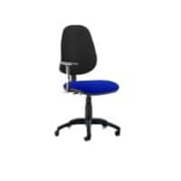 Dynamic Permanent Contact Backrest Task Operator Chair Height Adjustable Arms Eclipse ll Black Back, Stevia Blue Seat High Back