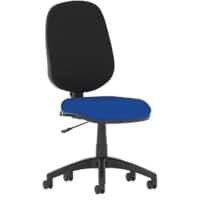 Dynamic Permanent Contact Backrest Task Operator Chair Without Arms Eclipse I Black Back, Stevia Blue Seat High Back