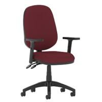 dynamic Eclipse II Operator Chair Permanent Contact Fabric Height-Adjustable Armrest Red 120 kg Eclipse Plus II 600 x 600 x 970 mm