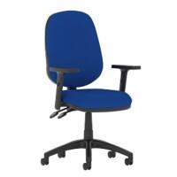 dynamic Eclipse II Operator Chair Permanent Contact Fabric Height-Adjustable Armrest Blue 120 kg Eclipse Plus II 600 x 600 x 970 mm