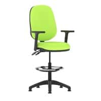 Dynamic Permanent Contact Backrest Task Operator Chair Height Adjustable Arms Eclipse II Myrrh Green Seat High Back