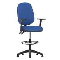 dynamic Eclipse II Operator Chair Permanent Contact Fabric Height-Adjustable Armrest Blue 120 kg Eclipse II 600 x 600 x 1,090 mm