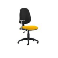 Dynamic Permanent Contact Backrest Task Operator Chair Height Adjustable Arms Eclipse I Black Back, Senna Yellow Seat High Back