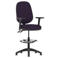 Dynamic Permanent Contact Backrest Task Operator Chair Height Adjustable Arms Eclipse II Tansy Purple Seat High Back