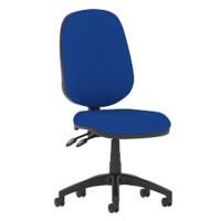 Dynamic Permanent Contact Backrest Task Operator Chair Without Arms Eclipse Plus II Stevia Blue Seat High Back