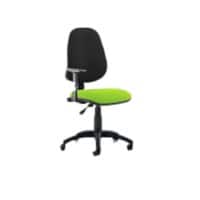 Dynamic Permanent Contact Backrest Task Operator Chair Height Adjustable Arms Eclipse I Black Back, Myrrh Green Seat High Back