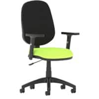 dynamic Eclipse I Operator Chair Permanent Contact Fabric Height-Adjustable Armrest Black, Light Green 120 kg Eclipse I 600 x 600 x 1,010 mm