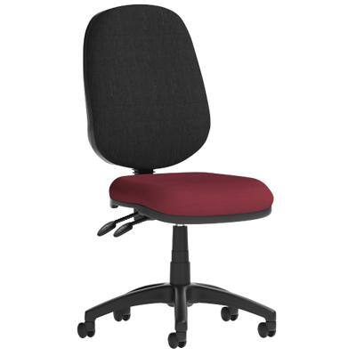 Dynamic Tilt & Lock Task Operator Chair Without Arms Eclipse Plus II Black Back, Ginseng Chilli Seat High Back