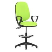 Dynamic Permanent Contact Backrest Task Operator Chair Loop Arms Eclipse II Myrrh Green Seat High Back