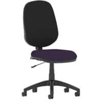 Dynamic Permanent Contact Backrest Task Operator Chair Without Arms Eclipse I Black Back, Tansy purple Seat High Back