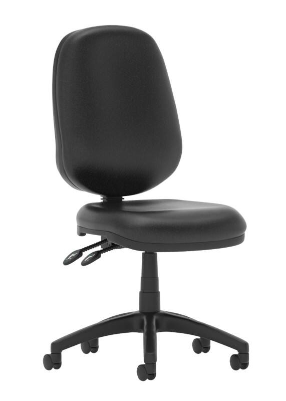 Dynamic Independent Seat & Back Task Operator Chair Without Arms Eclipse Plus II Black Seat High Back