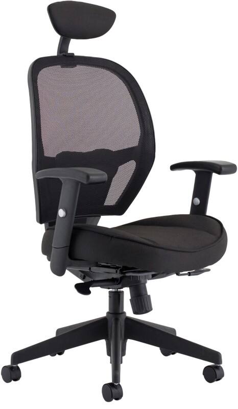 dynamic Denver Office Chair Synchro Tilt Mesh Height-Adjustable Armrest Black 120 kg KC0283 660 x 660 x 1,200 mm