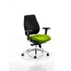 Dynamic Synchro Tilt Posture Chair Multi-Functional Arms Chiro Plus Black Back, Myrrh Green Seat Optional Headrest High Back