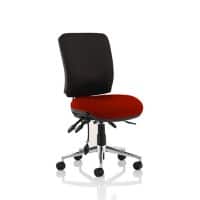 Dynamic Independent Seat & Back Task Operator Chair Without Arms Chiro Black Back, Ginseng Chilli Seat Medium Back
