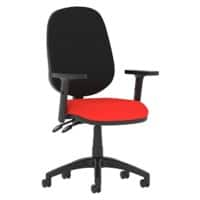 Dynamic Tilt & Lock Task Operator Chair Height Adjustable Arms Eclipse Plus II Black Back, Bergamot Cherry Seat High Back