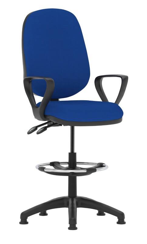 dynamic Eclipse II Operator Chair Permanent Contact Fixed Armrest Blue 120 kg Eclipse II 600 x 600 x 1,090 mm
