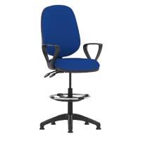 dynamic Eclipse II Operator Chair Permanent Contact Fixed Armrest Blue 120 kg Eclipse II 600 x 600 x 1,090 mm