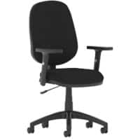 Dynamic Permanent Contact Backrest Task Operator Chair Height Adjustable Arms Eclipse Plus I Black Seat High Back